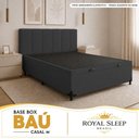Ver imagem 4 de Cama Box com Baú Casal Royal Sleep Courino Preto 138cm