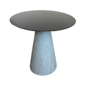 Ver imagem 1 de Mesa Lateral Cone Cimento Rústico Tampo Laqueado 51 cm - Preto