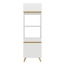 Ver imagem 5 de Paneleiro 2 Portas 63cm para Forno e Microondas Veneza Multimóveis V3679 Branco/dourado