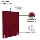 Ver imagem 4 de Cabeceira Solteiro 100 Cm com Frame Luna Suede Vinho Artte
