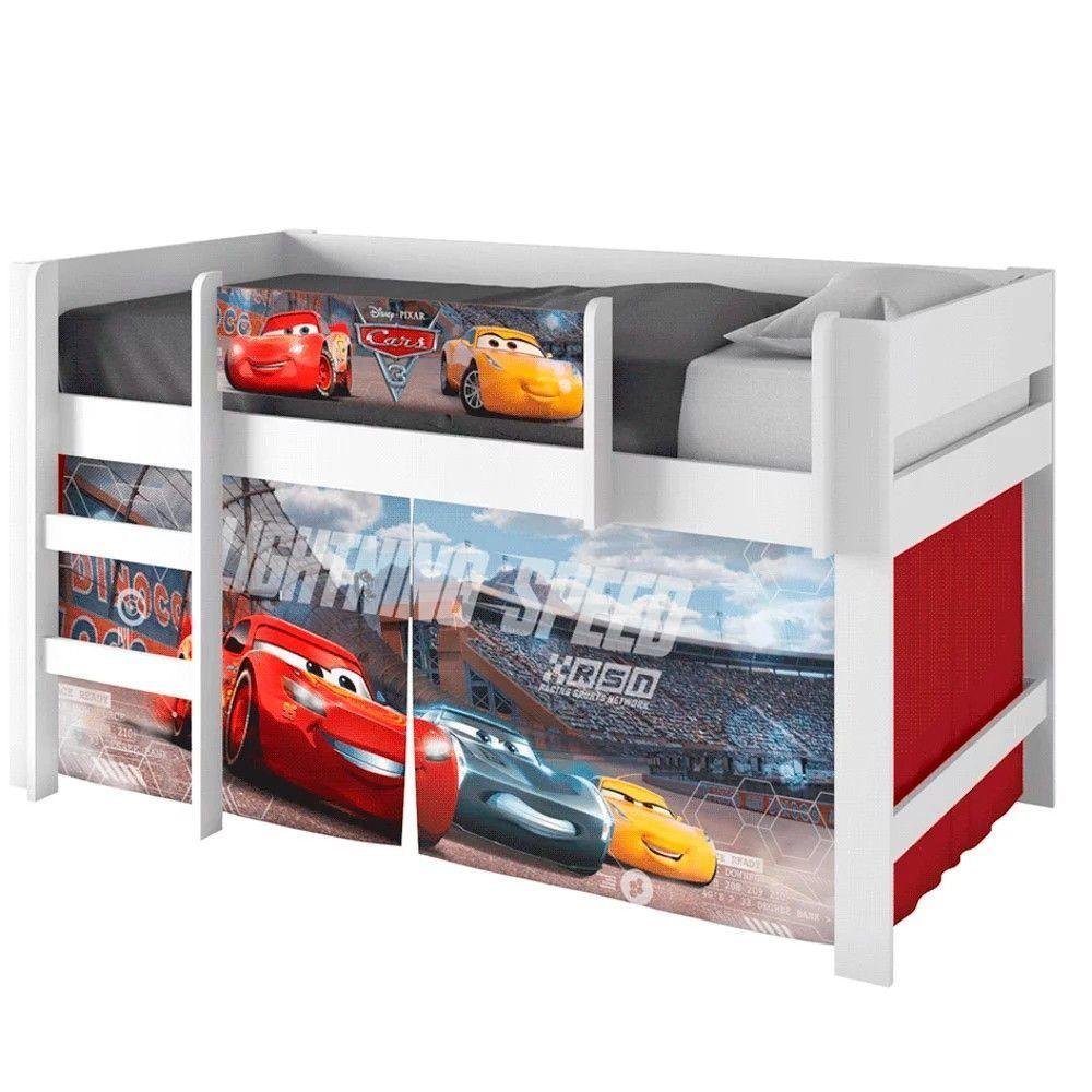 Cama Infantil Carro 100%MDF Racing Car P13 Vermelho - Mpozenato