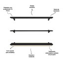 Ver imagem 5 de Prateleira Expositor de Troféus com Suporte para Medalhas Ápice - Dourado/preto