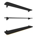 Ver imagem 3 de Prateleira Expositor de Troféus com Suporte para Medalhas Ápice - Dourado/preto