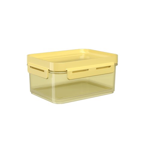 Pote Hermético Flap 1 litro Coza 18,5 x 14,5 x 8,5 cm - Amarelo