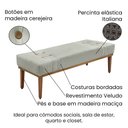 Ver imagem 4 de Kit Cabeceira e Calçadeira Recamier Queen 1,60m Cinza Prata