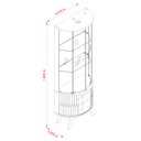 Ver imagem 3 de Aparador para Sala Buffet Ambiente Monza e Cristaleira Marina Cinamomo Off White – Madetec