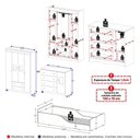 Ver imagem 4 de Quarto Infantil Completo com Minicama Montessoriana Doçura Multimóveis MP4882 Off White Off White