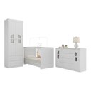 Ver imagem 2 de Quarto de Bebê Completo com Berço 3 em 1 para Colchão 130x60cm Amora Multimóveis Mp4561