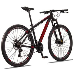 Bicicleta Aro 29 Quadro 19 Dropp SX Comp 24 Marchas Cambio Index Freio a Disco Mecânico Preto/Vermel - 3
