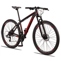 Bicicleta Aro 29 Quadro 19 Dropp SX Comp 24 Marchas Cambio Index Freio a Disco Mecânico Preto/Vermel - 2
