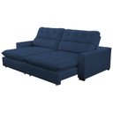 Ver imagem 5 de Sofa Retratil Reclinavel 2 Lugares 270cm Veludo Andreia Azul Marinho