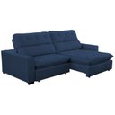 Ver imagem 4 de Sofa Retratil Reclinavel 2 Lugares 270cm Veludo Andreia Azul Marinho