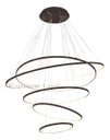 Ver imagem 1 de Lustre 5 Aneis 120cm Pendente Moderno Arcos para Pé Direito Duplo Linha Premium