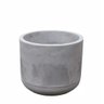 Vaso Cilíndrico Match 35 com Prato 29x35x35cm Japi - Cimento Queimado - 1