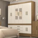 Ver imagem 2 de Guarda Roupa Casal 10 Portas com Espelho 83530el Amendola Off White Demobile