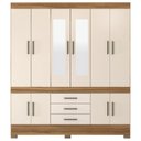 Ver imagem 1 de Guarda Roupa Casal 10 Portas com Espelho 83530el Amendola Off White Demobile