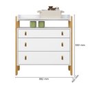 Ver imagem 6 de Kit Quarto de Bebê Fantasia com Berço Mini Cama Cômoda 3 Gavetas com Nicho e Colchão D18 130x70 Move