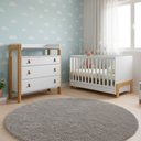 Ver mais imagens de Kit Quarto de Bebê Fantasia com Berço Mini Cama Cômoda 3 Gavetas com Nicho e Colchão D18 130x70 Move