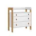 Ver imagem 5 de Kit Quarto de Bebê Fantasia com Berço Mini Cama Cômoda 3 Gavetas com Nicho e Colchão D18 130x70 Move