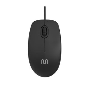 Mouse Com Fio MF400 Conexão USB 1200dpi Cabo de 180cm 3 Botões Clique Silencioso Preto Multilaser - 
