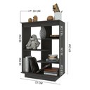 Ver imagem 5 de Aparador 72cm Multiuso 3 Prateleiras - Flex/Chumbo/Freijo