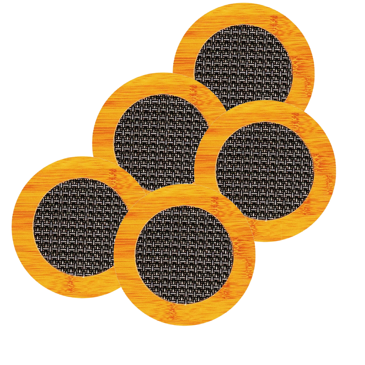 Descanso de Panela Estilo Bambu Interponte 16,5x16,5cm 5un Formato:redondo - 1