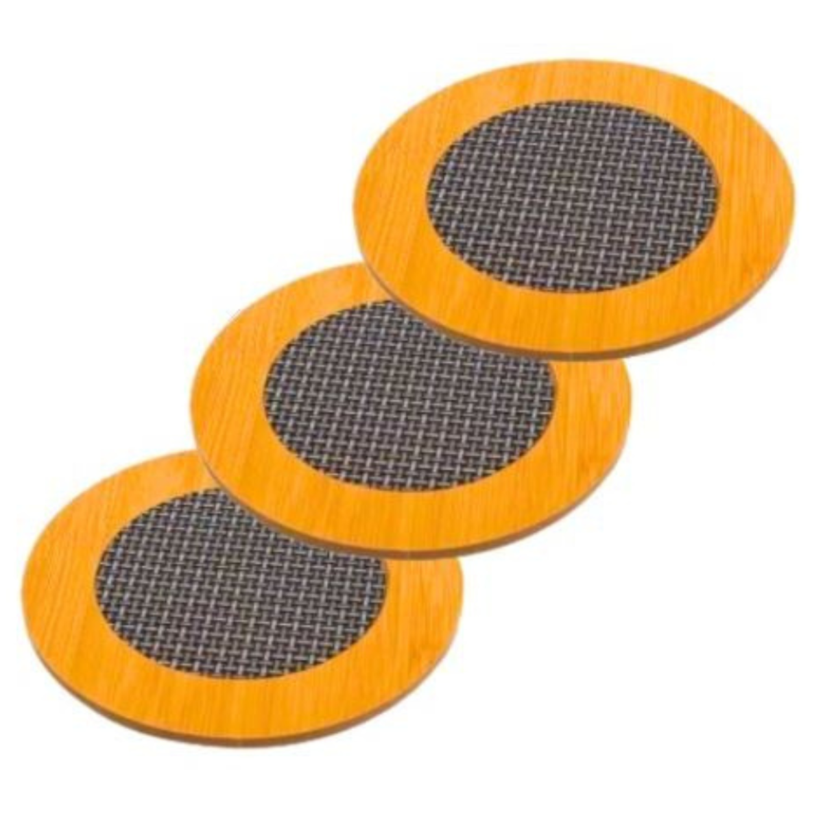 Descanso de Panela Estilo Bambu Interponte 16,5x16,5cm 5un Formato:redondo - 2