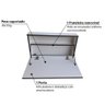 Escrivaninha Mesa Suspensa Dobrável 68cm - Branco/Preto - 3