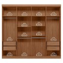 Ver imagem 3 de Guarda Roupa Casal 8 Portas 4 Gavetas Master New Jatobá Grafite Acetinado - Santos Andirá