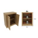 Ver imagem 5 de Balcão para Escritório com 2 Portas Rústico Tecnomobil Me4103 Cor: Amêndoa