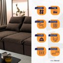 Ver imagem 3 de Sofá Retrátil Reclinável Paris 230cm Suede Velut com Molas no Assento - King House