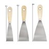 Espátula Para Pedreiro Com Cabo De Madeira Jogo 3 Peças - 4