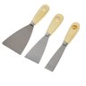 Espátula Para Pedreiro Com Cabo De Madeira Jogo 3 Peças - 3