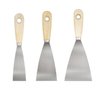 Espátula Para Pedreiro Com Cabo De Madeira Jogo 3 Peças - 1