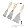 Espátula Para Pedreiro Com Cabo De Madeira Jogo 3 Peças - 5
