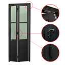 Ver imagem 2 de Porta Alumínio Camarão Lambril/Vidro D.L25 Preto 70 V.Boreal Brimak