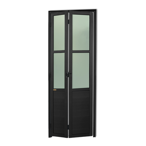 Porta Alumínio Camarão Lambril/Vidro D.L25 Preto 70 V.Boreal Brimak