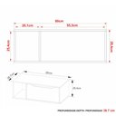 Ver imagem 3 de Gabinete Banheiro 80cm com 1 Porta e Nicho Multimóveis CR10122 Branco