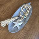 Ver imagem 5 de Kit Decorativo Bandeja Folha Cinza + Colar de Mesa Estilo Praia