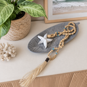 Ver imagem 2 de Kit Decorativo Bandeja Folha Cinza + Colar de Mesa Estilo Praia