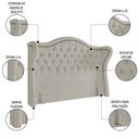 Ver imagem 3 de Cabeceira Cama Box Casal Queen 160cm Antibes P02 Boucle Cru - Mpozenato