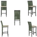 Ver imagem 5 de 5 Banqueta em Alumínio Roma Preta Corda Náutica Tecido 7 Verde