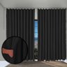 cortina para apartamento janela 2,80 x 1,60 Paris preto - 2