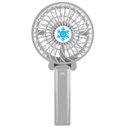 Ver imagem 1 de Mini Ventilador de Mesa e Mão Portátil com Suporte Usb e Bateria Recarregável - Branco