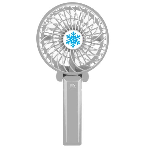 Mini Ventilador de Mesa e Mão Portátil com Suporte Usb e Bateria Recarregável - Branco