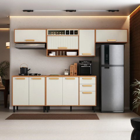 Cozinha Compacta 5 Peças 9 Portas 2 Gavetas com Tampo Napoles Itatiaia