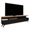 Rack para TV Até 70 Polegadas Vivare Wood 3 Gavetas Black/Freijo - Giga Móveis - 2