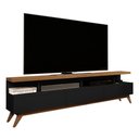 Ver imagem 2 de Rack para TV Até 70 Polegadas Vivare Wood 3 Gavetas Black/Freijo - Giga Móveis