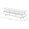 Rack para TV Até 70 Polegadas Vivare Wood 3 Gavetas Black/Freijo - Giga Móveis - 3