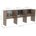 Ver imagem 2 de Estação de Trabalho Escritório Mesa Call Center 3 Lugares
